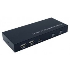 CONMUTADOR KVM AISENS HDMI 4K60HZ USB 1U-2PC CON ALIMENTACION NEGRO