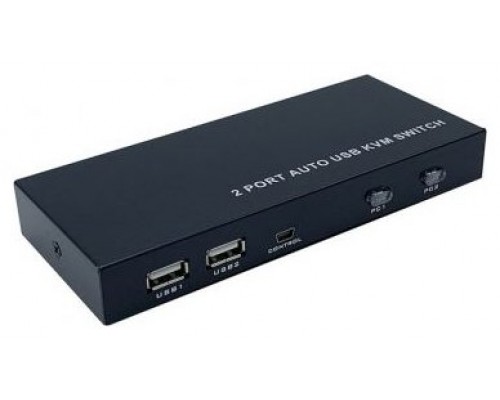 CONMUTADOR KVM AISENS HDMI 4K60HZ USB 1U-2PC CON ALIMENTACION NEGRO