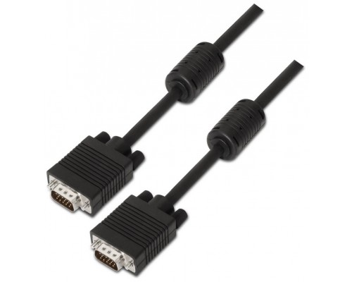 CABLE AISENS SVGA CON FERRITA HDB15/M-HDB15/M NEGRO 15M