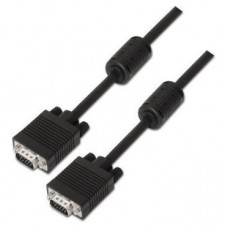 CABLE AISENS SVGA CON FERRITA HDB15/M-HDB15/M NEGRO 25M