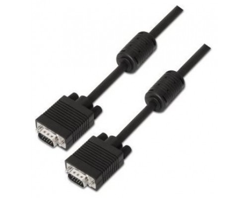 CABLE AISENS SVGA CON FERRITA HDB15/M-HDB15/M NEGRO 25M