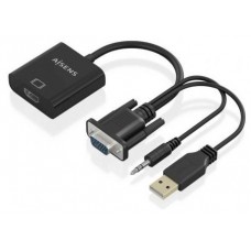 CABLE CONVERSOR AISENS SVGA/M+JACK 3.5/M+USB-A/M A HDMI A/H 20CM