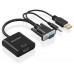 CABLE CONVERSOR AISENS SVGA/M+JACK 3.5/M+USB-A/M A HDMI A/H 20CM