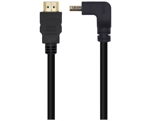 CABLE HDMI AISENS V2.0 ACODADO PREMIUM 4K60HZ A/M-A/M 1.0M