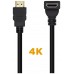 CABLE HDMI AISENS V2.0 ACODADO PREMIUM 4K60HZ A/M-A/M 1.0M