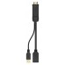 CONVERSOR AISENS ACTIVO HDMI 2.0 A/M USB A/M DISPLAYPORT/H 10CM