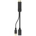 CONVERSOR AISENS ACTIVO HDMI 2.0 A/M USB A/M DISPLAYPORT/H 10CM