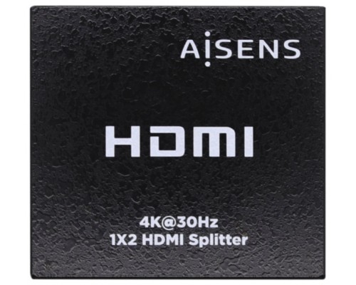 AISENS HDMI DUPLICADOR 4K30HZ 1x2 CON ALIMENTACIÃ?N NEGRO