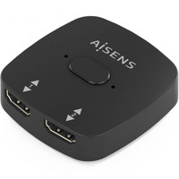 CONMUTADOR HDMI AISENS SWITCH 4K60HZ 2X1 NEGRO