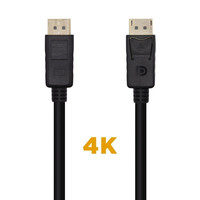 CABLE AISENS DISPLAYPORT V1.2 4K@60HZ DP M-DP M NEGRO 1.0M-2DI CABLE AISENS DISPLAYPORT V1.2 4K@60HZ DP M-DP M NEGRO 1.0M
