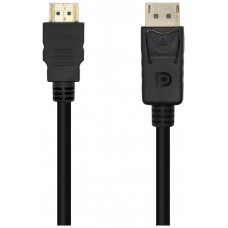 CABLE CONVERSOR AISENS DISPLAYPORT A HDMI DP/M-HDMI/M 1.0M