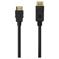 CABLE CONVERSOR AISENS DISPLAYPORT A HDMI DP/M-HDMI/M NEGRO 0.5M