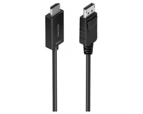 CABLE CONVERSOR AISENS DISPLAYPORT/M A HDMI/M 4K@60HZ NEGRO 0.6M