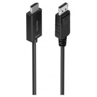 CABLE CONVERSOR AISENS DISPLAYPORT/M A HDMI/M 4K@60HZ NEGRO 3.0M