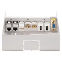 AISENS CAJA CONEXIONES VGA+2XHDMI+JACK3.5+RCA+1XUSB+2XRJ45 CAT.6A STP BLANCO