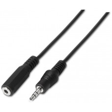 CABLE AUDIO AISENS ESTEREO JACK 3.5 M-JACK 3.5 H NEGRO 1.5M