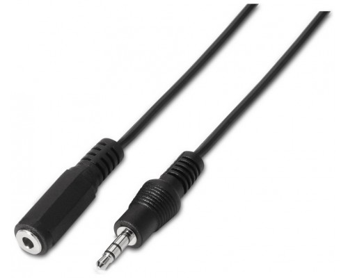 CABLE AISENS AUDIO ESTÃ?REO JACK 3.5 M-JACK 3.5 H NEGRO 1.5M