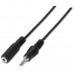 CABLE AISENS AUDIO ESTÃ?REO JACK 3.5 M-JACK 3.5 H NEGRO 1.5M