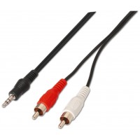 CABLE AUDIO AISENS ESTEREO JACK 3.5 M-2XRCA M NEGRO 1.5M