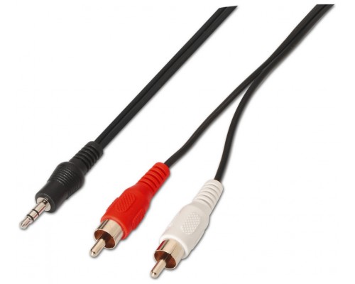 CABLE AUDIO AISENS ESTEREO JACK 3.5 M-2XRCA M NEGRO 1.5M