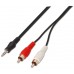 CABLE AUDIO AISENS ESTEREO JACK 3.5 M-2XRCA M NEGRO 1.5M