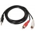 CABLE AUDIO AISENS ESTEREO JACK 3.5 M-2XRCA M NEGRO 1.5M