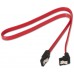 CABLE AISENS SATA III DATOS 6G DATOS ACODADO ANCLAJES ROJO 0.5M