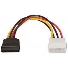 CABLE AISENS SATA ALIMENTACION MOLEX 4PIN M-SATA/H 16CM