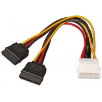 CABLE AISENS SATA ALIMENTACIÃ?N MOLEX 4PIN M-2XSATA/H 20CM