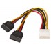 CABLE AISENS SATA ALIMENTACIÃ?N MOLEX 4PIN M-2XSATA/H 20CM