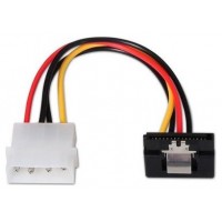 CABLE AISENS SATA ALIM ACODADO ANCLAJES MOLEX 4PIN M-SATA/H 16CM