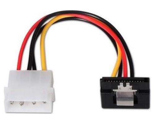 CABLE AISENS SATA ALIM ACODADO ANCLAJES MOLEX 4PIN M-SATA/H 16CM