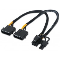 CABLE AISENS TARJETA GRÃ?FICA 2XMOLEX 4PIN M-PCI-E(MOLEX 6+2PIN) M 20CM