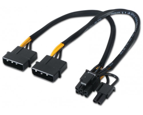 CABLE AISENS TARJETA GRÃ?FICA 2XMOLEX 4PIN M-PCI-E(MOLEX 6+2PIN) M 20CM