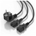 CABLE ALIMENTACION CPU AISENS CEE7/M-2XC13/H NEGRO 1.8M