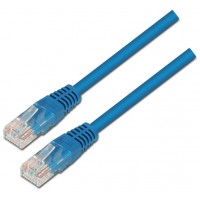 CABLE RED AISENS LATIGUILLO RJ45 CAT.5E UTP AWG24 AZUL 0.5M