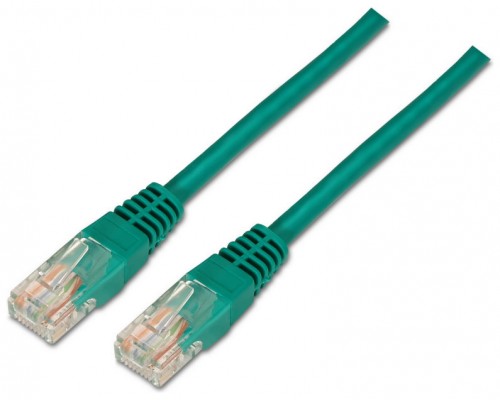 CABLE RED AISENS LATIGUILLO RJ45 CAT.5E UTP AWG24 VERDE 0.5M