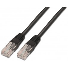 CABLE RED AISENS LATIGUILLO RJ45 CAT.5E UTP AWG24 NEGRO 0.5M