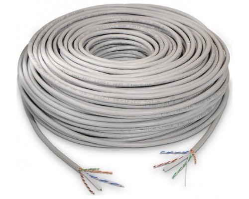 BOBINA CABLE RED AISENS RJ45 CAT.6 UTP RIGIDO AWG24 GRIS 100M