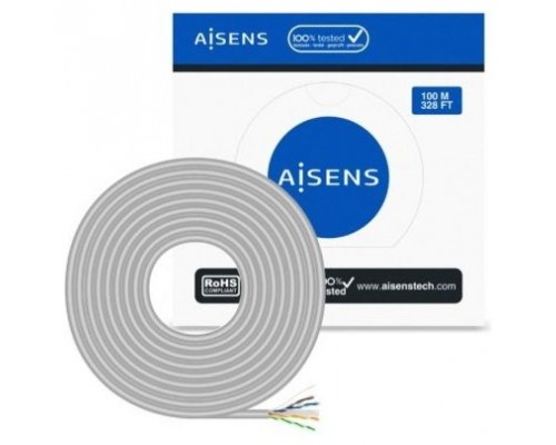 Aisens Cable RJ45 CAT.6 UTP AWG23 CCA gris 100m