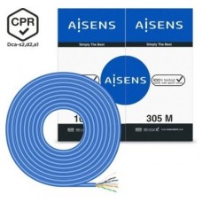 BOBINA CABLE RED AISENS RJ45 LSZH CPR Dca CAT.6 UTP 305M AZUL