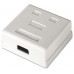 ROSETA DE SUPERFICIE AISENS RJ45 CAT.6 UTP 2 TOMAS BLANCO