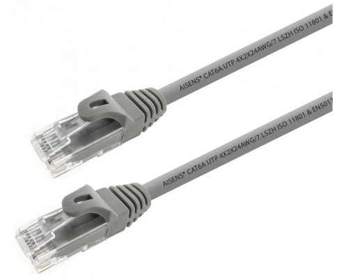 CABLE RED AISENS LATIGUILLO RJ45 LSZH CAT.6A UTP AWG24 0.5M GRIS