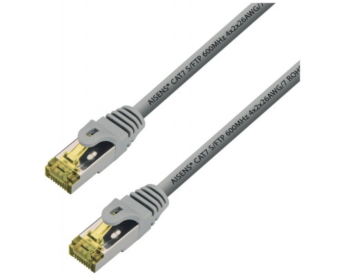 CABLE RED AISENS LATIGUILLO RJ45 LSZH CAT.7 SFTP PIMF 25CM GRIS