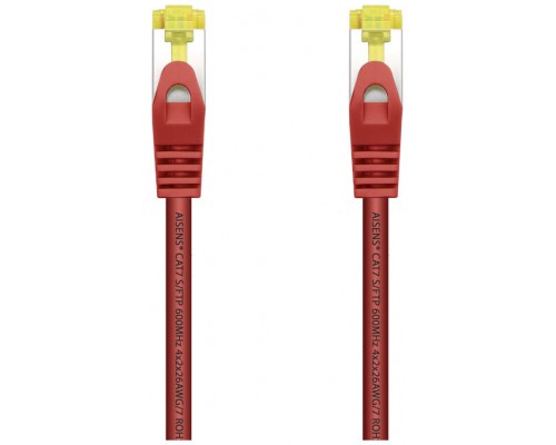 CABLE RED AISENS LATIGUILLO RJ45 LSZH CAT.7 SFTP PIMF 25CM ROJO