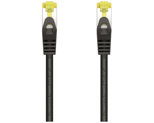 CABLE RED AISENS LATIGUILLO RJ45 LSZH CAT.7 SFTP PIMF 25CM NEGRO