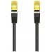 CABLE RED AISENS LATIGUILLO RJ45 LSZH CAT.7 SFTP PIMF 25CM NEGRO