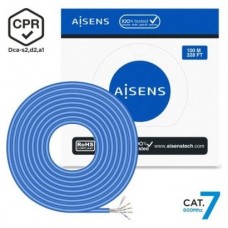 BOBINA CABLE RED AISENS RJ45 LSZH CPR DCA CAT.7 SFTP AWG23 100M AZUL