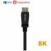 CABLE AISENS DISPLAYPORT CERTIFICADO V1.4 8K60HZ M/M 0.5M NEGRO