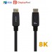 CABLE AISENS DISPLAYPORT CERTIFICADO V1.4 8K60HZ M/M 3.0M NEGRO